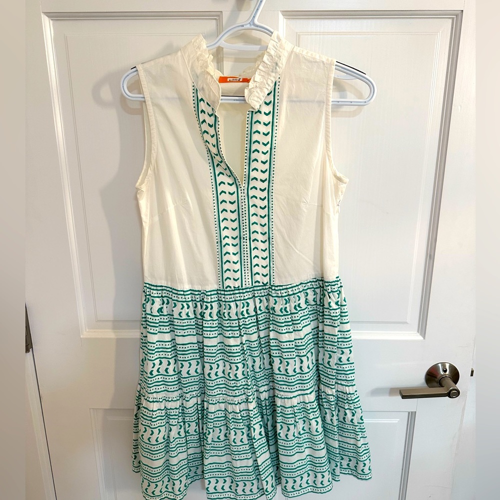 Oliphant Green Yoke Dress XS